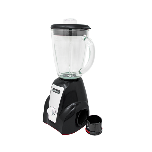 Licuadora 2 Velocidades Vaso de Vidrio 1.5 L Inalámbrica con Batería Recargable Negro Decakila KUJB052B