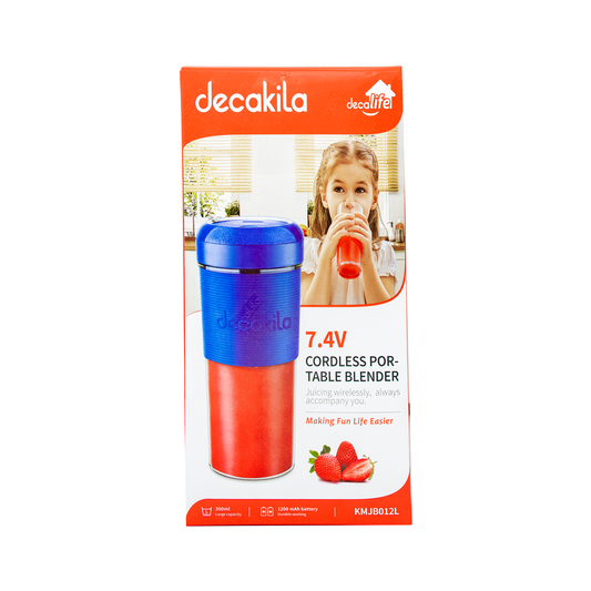 Licuadora Personal 300 ml Inalámbrica Azul Decakila KMJB012L (Caja de 20 Piezas)