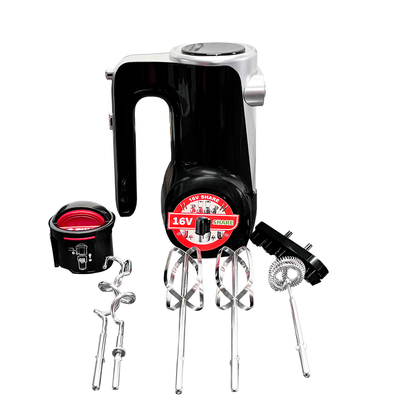 Batidora de Mano 7 Velocidades Inalámbrica de Batería Negra Decakila KMMX022B (Caja de 6 Piezas)