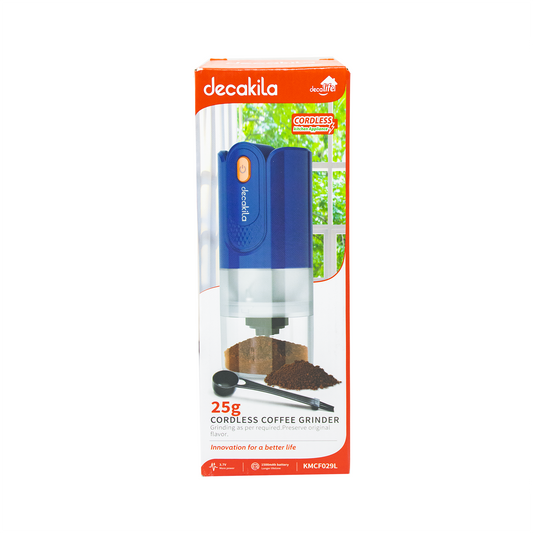 Molino de Café 25g Inalámbrico Azul Decakila KMCF029L (Caja de 12 Piezas)