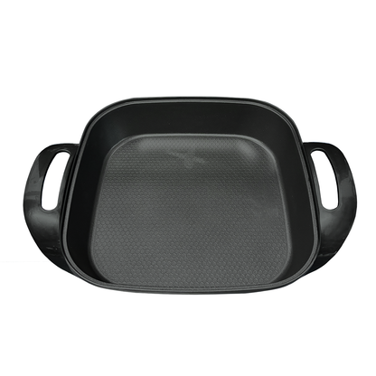 Sartén Eléctrico de 30 X 30 cm con Antiadherente y Tapa de Vidrio Negro Decakila Kuec051b