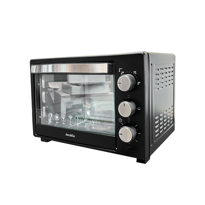 Combo Flash: Sandwichera 2 Panes + Horno Eléctrico 22 L + Batidora de Inmersión con Accesorios Inalámbrica Negro Decakila