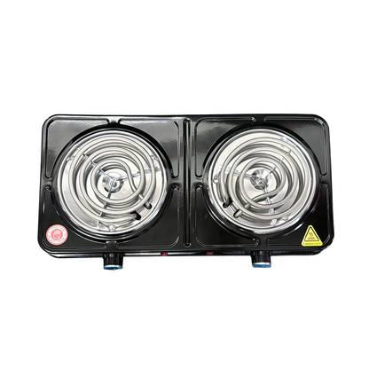 Parrilla eléctrica 2 quemadores de resistencia Decakila KUCC002B (Caja de 8 Piezas)