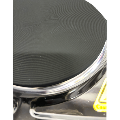 Parrilla Eléctrica Con 2 Quemadores Tipo Plato 1000W Negro Decakila KUCC005B (Caja de 6 Piezas)