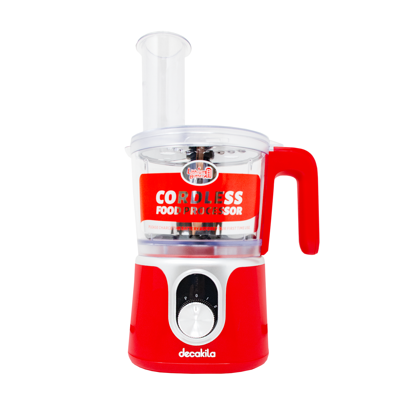 Procesador de alimentos Inalámbrico con Accesorios Rojo Decakila KMMG005R
