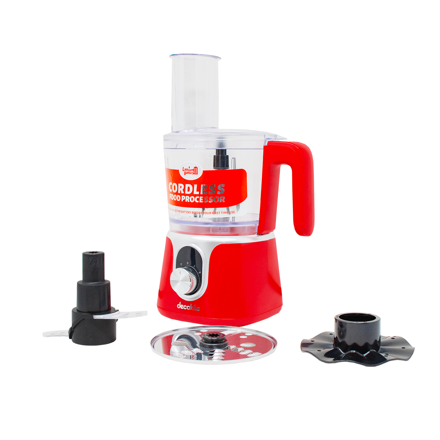 Procesador de alimentos Inalámbrico con Accesorios Rojo Decakila KMMG005R