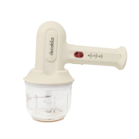Batidora de Mano Inalámbrica 3 Velocidades con Tazón Procesador de 300 ml Blanca Decakila KMMX019E