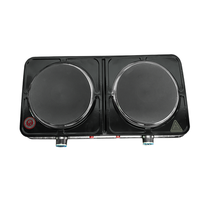 Parrilla Eléctrica Con 2 Quemadores Tipo Plato 1000W Negro Decakila KUCC005B (Caja de 6 Piezas)