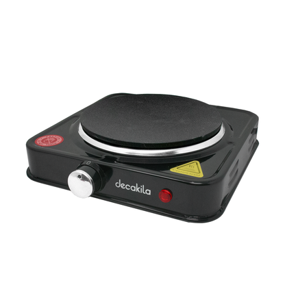 Parrilla Eléctrica Con Base Tipo Plato 1000W Negro Decakila KUCC004B (Caja con 12 Piezas)