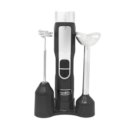 Batidora de Inmersión 5 Velocidades con Accesorios 5 en 1 Inalámbrica con Batería Recargable Negra Decakila KUJB056B
