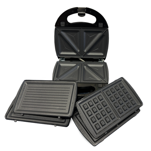 Sandwichera 3 en 1 Placas Intercambiables 750 W Decakila KUEC048M