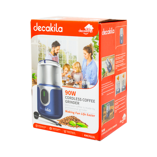 Molino de Café 40g Inalámbrico Azul Decakila KMCF022L (Caja de 12 Piezas)