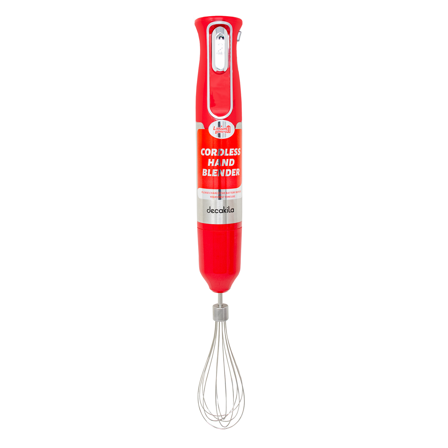 Batidora de Inmersión Inalámbrica con Accesorios 5 en 1 Roja Decakila KMJB021R