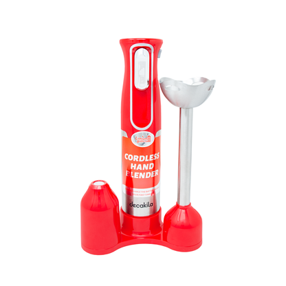 Batidora de Inmersión Inalámbrica con Accesorios 5 en 1 Roja Decakila KMJB021R