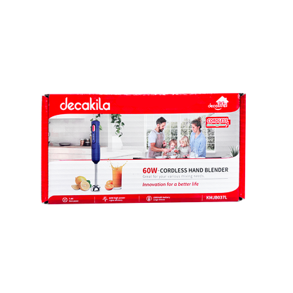 Batidora de Inmersión 1 Velocidad Inálambrica Azul Decakila KMJB037L (Caja de 15 piezas)