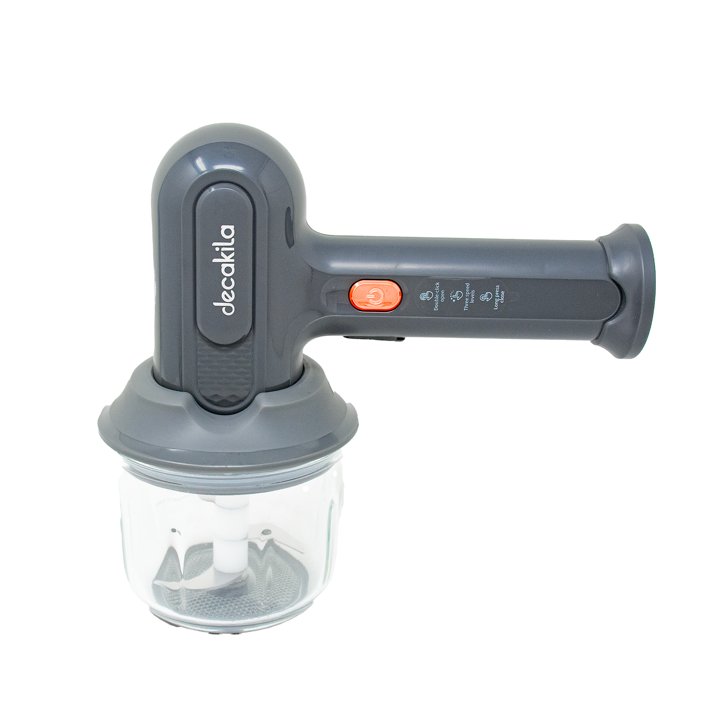 Batidora de Mano Inalámbrica 3 Velocidades con Tazón Procesador de 300 ml Negra Decakila KMMX019G