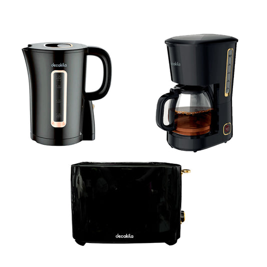 Paquete desayuno: Cafetera, Tostador, y Hervidor Decakila KUCF005B