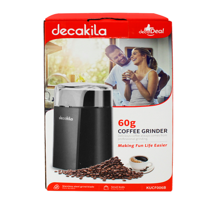 Molino de Café Electrico 60g 150 W Negro Decakila KUCF006B (Caja de 4 Piezas)