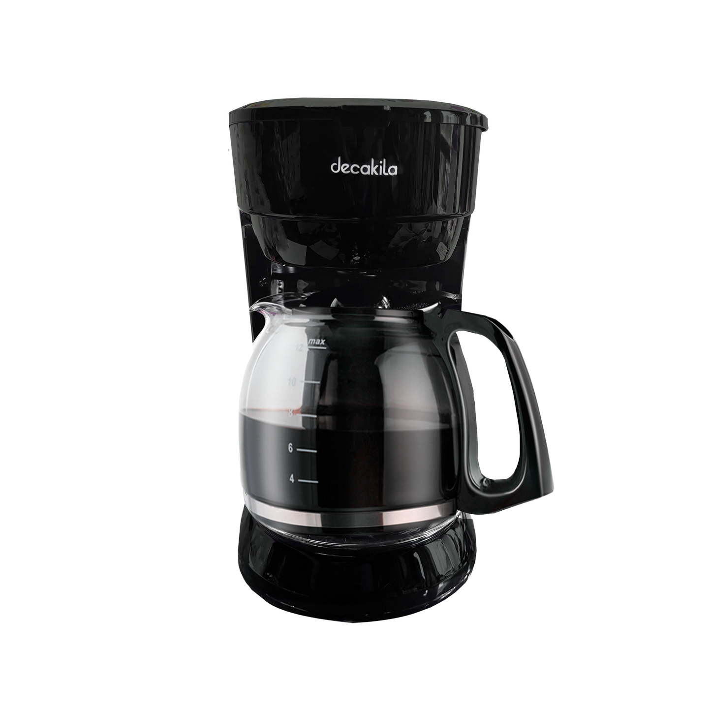 Cafetera de Goteo 12 Tazas (1.8 L) con Filtro Permanente Negra Decakila KUCF036B (Caja con 4 Piezas)