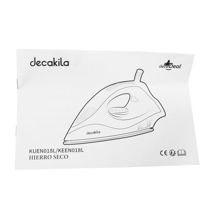 Plancha Seca con Antiadherente 1000 W Azul Decakila KUEN018L (PAQUETE DE 12 PZAS)