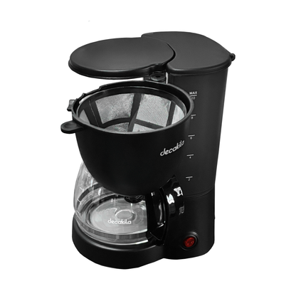 Cafetera de Goteo 10 Tazas (1.25 L) con Filtro Permanente Negra Decakil KUCF001B (Caja de 6 Piezas)