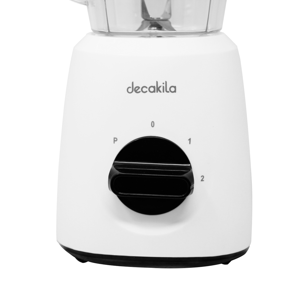 Licuadora 2 Velocidades + Pulso Vaso de Plástico 400 W Blanca Decakila KUJB001W (PAQUETE DE 6 PZAS)