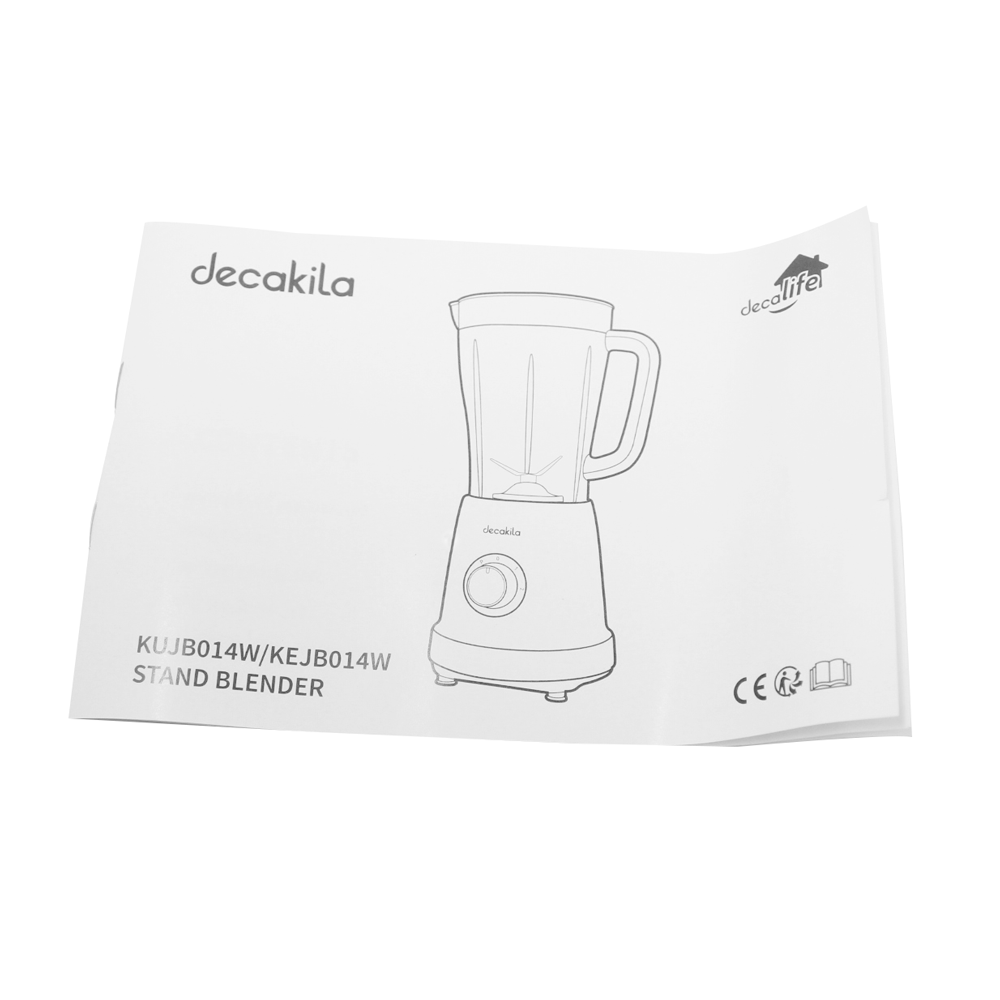 Licuadora 2 Velocidades + Pulso Vaso de Plástico 500 W Blanca Decakila KUJB014W (Caja de 4 Piezas)