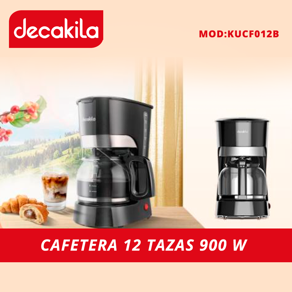 Cafetera de Goteo 12 Tazas (1.5 L) 900 W Negro Decakila KUCF012B – decashop