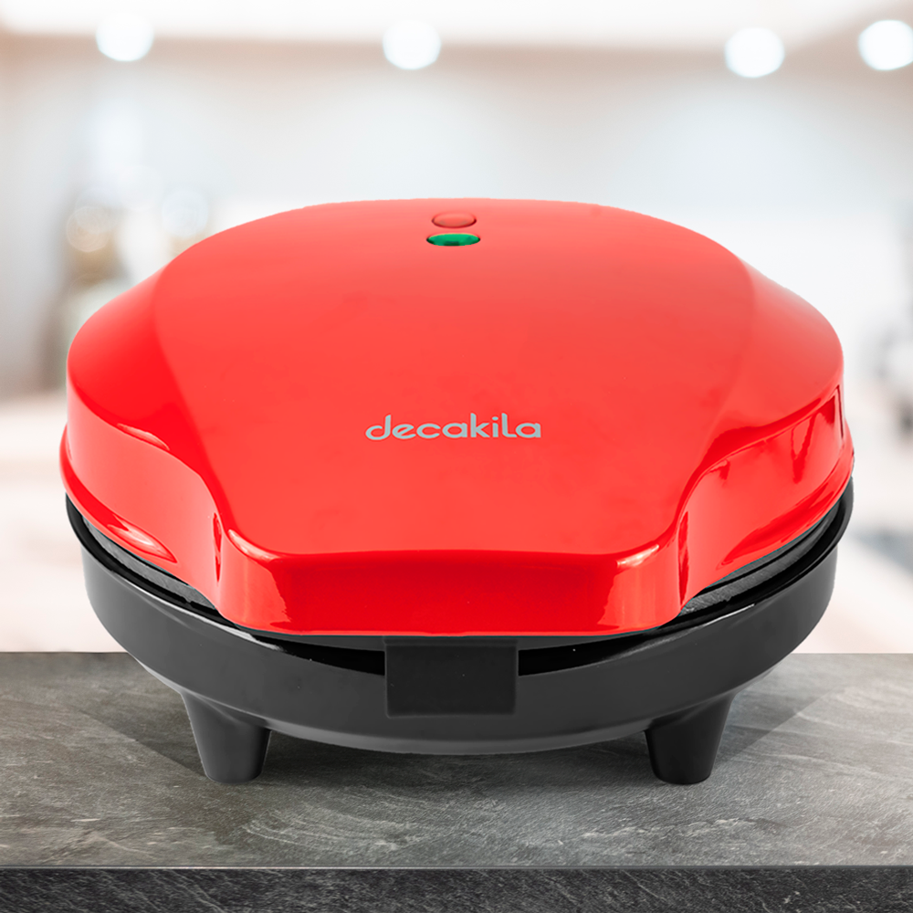 Máquina para Waffles Antiadherente 1000 W Roja Decakila KUEC016W