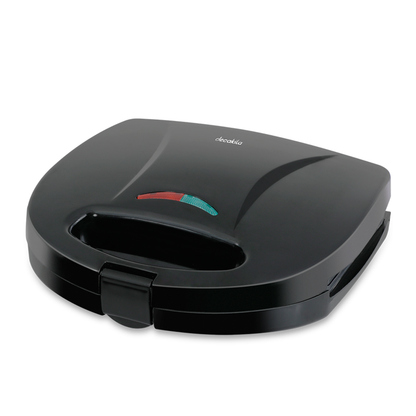 Sandwichera 2 Panes con Antiadherente 750 W Negro Decakila KUEC046B
